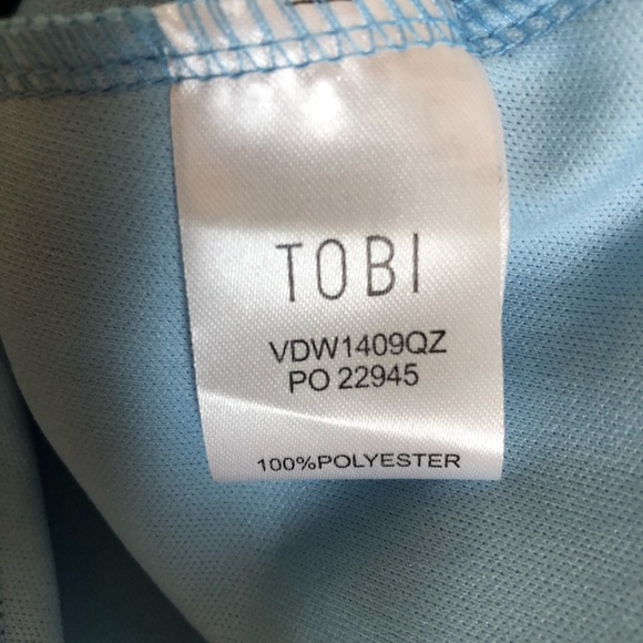 Tobi Blue Sequin Color-block Baby Doll Dress - Picture 9 of 10